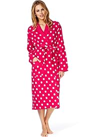 Pure Cotton Spotted Waffle Dressing Gown