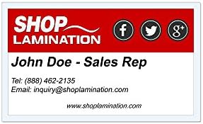 Business Card Size Thermal Laminating Pouches - 5 Mil - 100 Pk