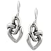 Sterling Silver Electroform Double Heart Drop title=