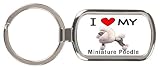 I Love My Miniature Poodle Key Chain