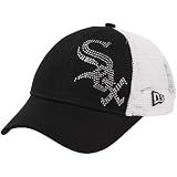 New Era Chicago White Sox Youth Girls Jr. Jersey Shimmer Adjustable Hat - Black/White
