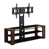 IMAGE OF Walker Edison 60-Inch Cayenne TV Stand with Removable Mount, Espresso