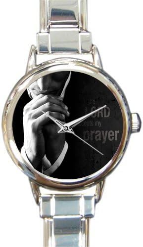 Special Design Renaissance Collection, Christian Religious Gift Prayer, Praying Hands Round Italian Charm Watch