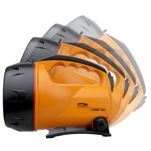 LiteXpress LXL60000R9 LXSP101 Projecteur manuel à batterie 1 LED Cree forte puissance jusqu'à 124 lumens Rechargeable Performances aux normes ANSI Orange/noir