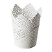 IKEA SKURAR - Candle holder, white - 11 cm