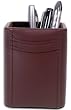 Chocolate Brown Leather Pencil Cup