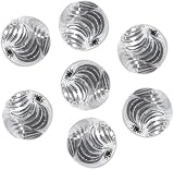 Fancy S CUT 10mm Round Beads Sterling Silver Q.5