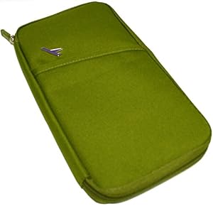 Travel case for My Passport Essential / 2.5 inch HDD Hard Drive / Travel document portable multi use case Water Resistant Material Green Colour