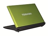 Toshiba Mini NB550D-111 25,7 cm (10,1 Zoll) Netbook (AMD C60, 1GHz, 1GB RAM, 320GB HDD, AMD HD 6290, Win 7 Starter) grün/schwarz