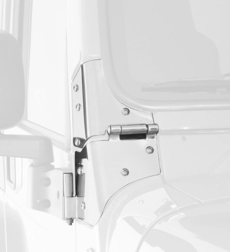 Smittybilt 7493 Stainless Steel Windshield Hinge with Upper Door Hinge Mount On Sale