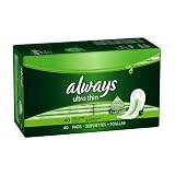 Always Ultra Long/Super Without Wings, Thin Pads 40 Count (Pack of 3)