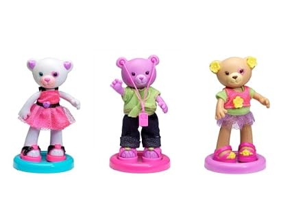 Build-A-Bear Workshop - Furbulous Fashion Friends 3-Pack Bundle (Fancy Bear/Grooving Bear/Daisy Bear)