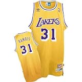 Kurt Rambis Los Angeles Lakers Adidas Gold Throwback Jersey - M
