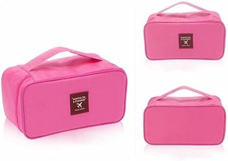 KINGLAKE Hot Brand New Portable Waterproof Travel Toiletry Bag/Shaving Bag Underwear Pouch Organizer (Pink)