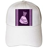 IMAGE OF Plum purple flowered top dress on eggplant purple backround with damask ribbons - Youth Baseball Cap