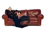MLB Detroit Tigers Adult Comfy Throw, Officially Licensed Blanket with Sleeves by Northwest "Smoke" Design