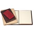 Genuine Italian Leather Refillable Notebook, Wire-O Spiral, Ruled, Perforated Pages, 5-3/8" x 7-3/8"