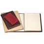 Genuine Italian Leather Refillable Notebook, Wire-O Spiral, Ruled, Perforated Pages, 5-3/8" x 7-3/8"