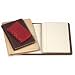 Genuine Italian Leather Refillable Notebook, Wire-O Spiral, Ruled, Perforated Pages, 3-1/4" x 4-7/8", Hand-Stained Brown