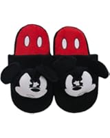 Disney Mean Mickey Mouse Plush Big Face Slippers Mens Black Cartoon Adult