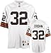 Jim Brown Reebok NFL White Premier 1963 Throwback Cleveland Browns Jersey - Small