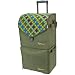 Creative Options Double Decker Rolling Tote, Sage/Vineyard