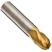 Niagara Cutter CB430 Carbide End Mill, General Purpose, TiN Coated, 4 Flutes, Ball End, 5/8" Cutting Length, 1/2" Cutting Diameter