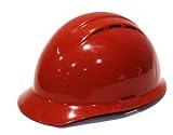 ERB 19254 Americana Vent Cap Style Hard Hat with Slide Lock, Red