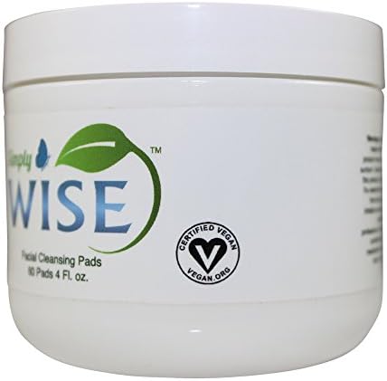 Simply Wise Facial Cleansing Pads with Anti-Aging Hyaluronic Acid Vitamin E Aloe Vera Face Pad Moisturizer