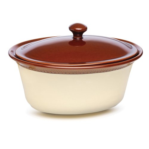 Paula Deen Signature Dinnerware Southern Gathering 9-Inch by 5-Inch Stoneware Oval Baker, Chestnut