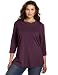 Neon Buddha Women's Plus-size Take It Easy Tunic Shirt, Penny Lane Purple, 2X