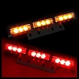 18 Bright Red and Amber LED Law Enforcement Flash Strobe Lights Bar for Windshield... by HK5