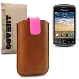 Blackberry Curve 9380 Covert Branded Neon PU Leather Pocket Case / Cover / Pouch - Neon Pink/Brownby Covert