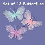 Nylon BUTTERFLIES butterfly Decorations bedroom decor Hang them from the Ceiling, curtains, etc, etc.