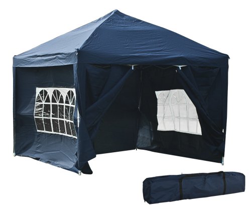 Ez Canopy Pop up Tent Canopy 10 X 10' Blue Gazebo with 4 Walls Heavy Duty New