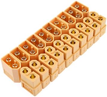 Readytofly® 10 Pairs XT-60 XT60 Male Female Bullet Connectors Plugs For RC Lipo Battery(Yellow)