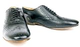 Penguin Stan Brogues in Black Leather