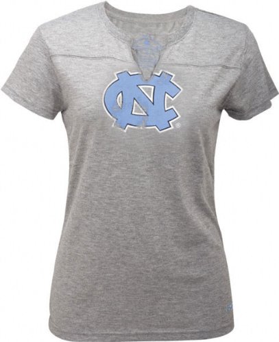 Buy North Carolina Tar Heels -Ladies- Axis Distressed Print Slit Neck Tee