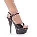 609-Sparky Platform Sandal With Rhinestone Trim and Adjustable Ankle Strap High Heel ...