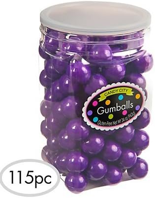 Gumballs (2 Containers) Approximately 330 Gum Balls, Purple (Grape Flavored)