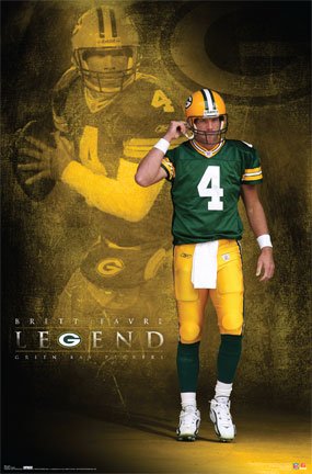 Green Bay Packers (Brett Favre, Legend) Sports Poster Print - 24