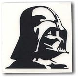 Star Wars DARTH VADER PROFILE Logo Car Window Rub On Decal Sticker