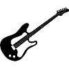 GUITAR WALL ART STICKERS DECALS GRAPHICS, BLACK