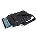 Snugg Tablet Bag, Leather Crossbody Shoulder 12.9” Inch Tablet Bag [Soft Interior] for iPad, Samsung Tab, Google Pixel C, Surface Pro, MacBook Air - Black