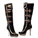 Leg Avenue Women'S Anna Boot,Black/Gold
