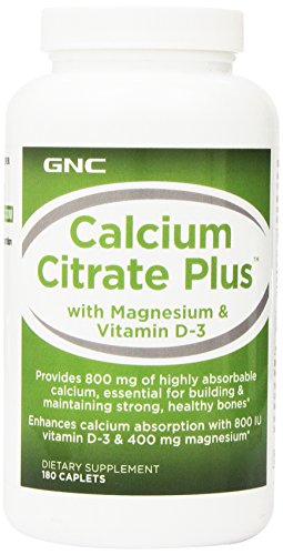 Gnc calcium citrate plus with vitamin d-3 180 caplets