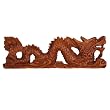 Hand-carved Wood Crouching Dragon