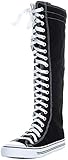 West Blvd Womens Sneaker Knee High Lace Up Boots