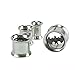 Longbeauty 316L Stainless Steel Bat Screwed Tunnel Gauges Ear Expander Plugs 1Pair