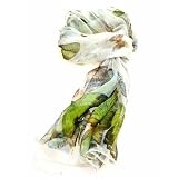Women's Multi Function 100% Pure Silk White Butterfly Scarf/Headwear- Tested by leading authority